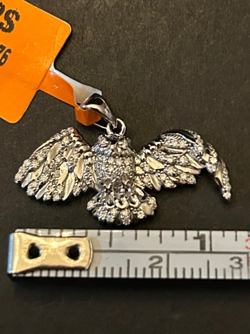2.00CTW Pave’ Moissanite Owl 🦉 Pendant Necklace set in 925 Sterling Silver